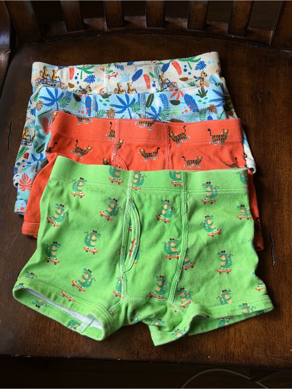 4 pairs of boys lucky & me cotton underwear pre owned size 4/5 boxer briefs boys